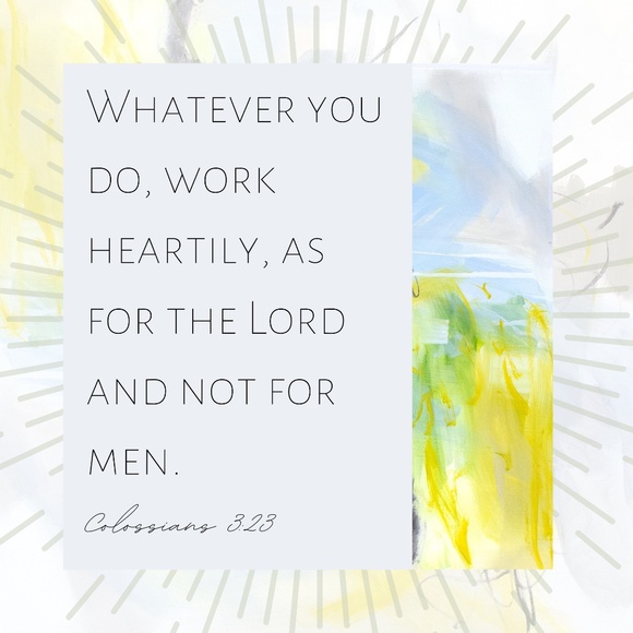 Bible Verse Beaded Bracelet - Handmade - NEW - Colossians 3:23 - Picture 2 of 2